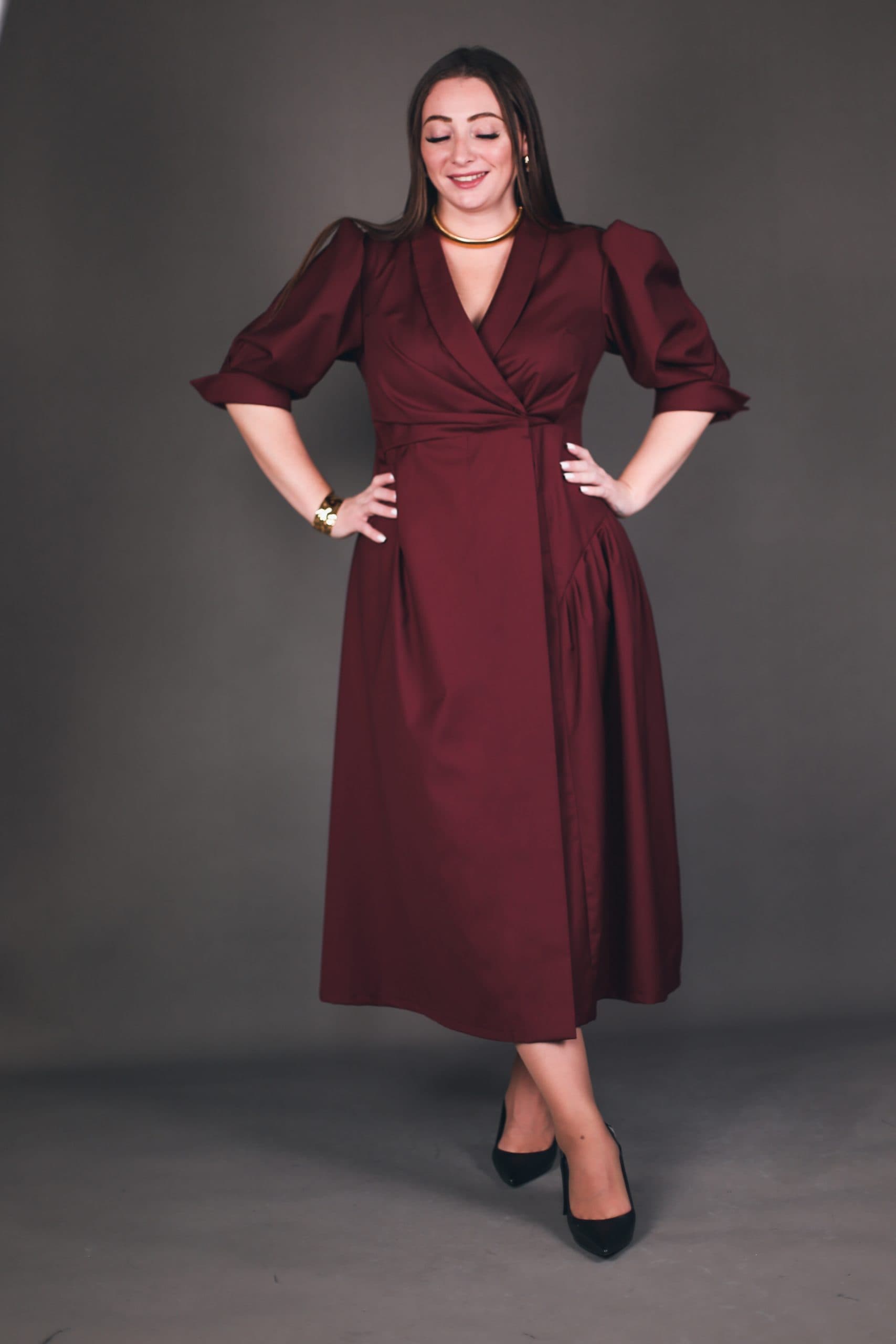 Платье Клаудия из плотного лён-лавсана