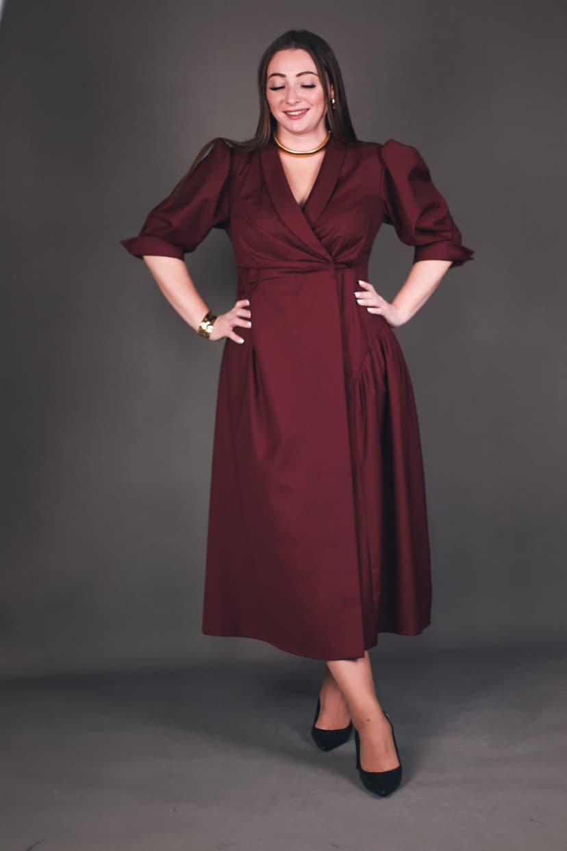 Платье Клаудия из плотного лён-лавсана