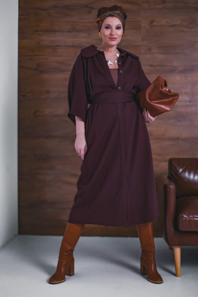 Платье Брюн из смесового тенсела