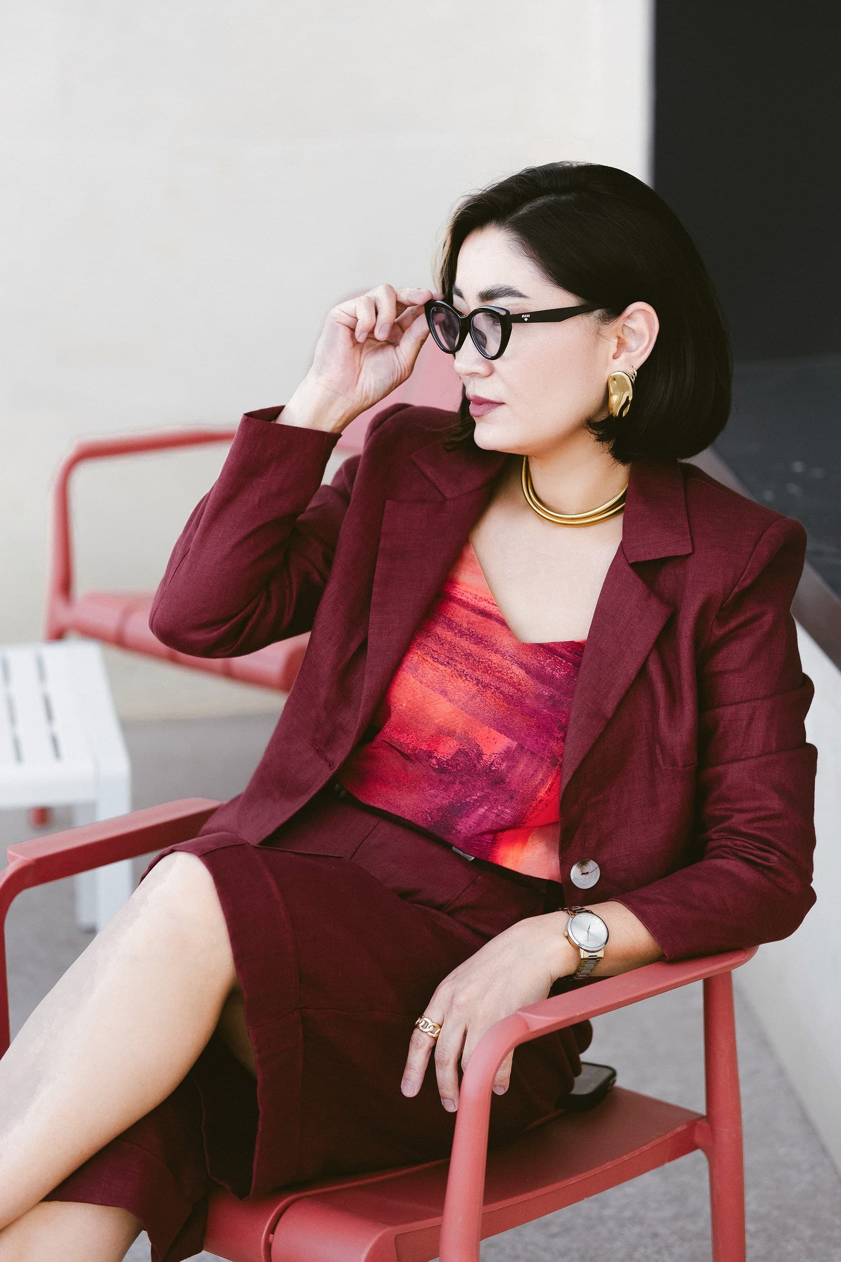 Кроп-жакет из льна