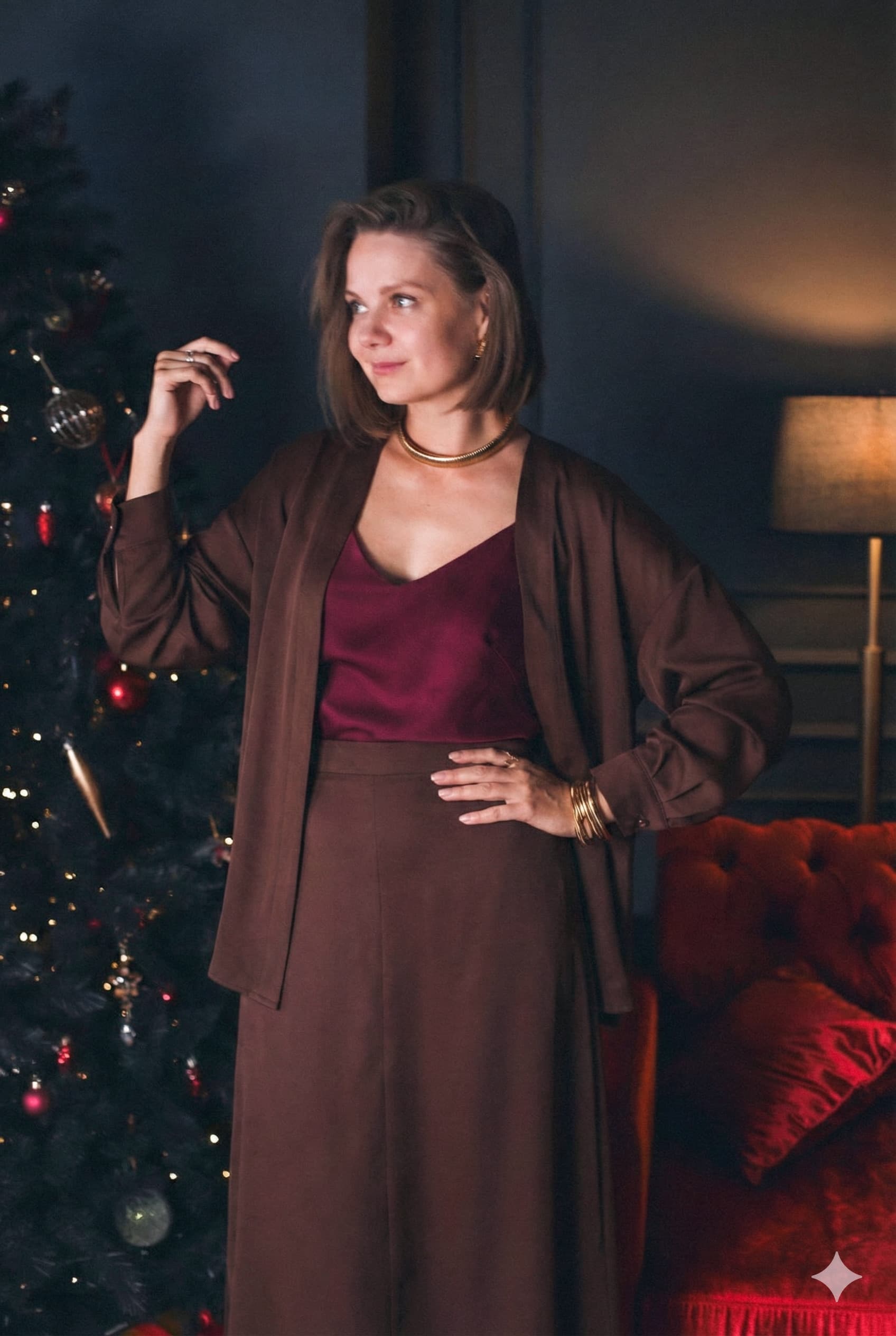 Костюм с юбкой и кардиганом из тенсела