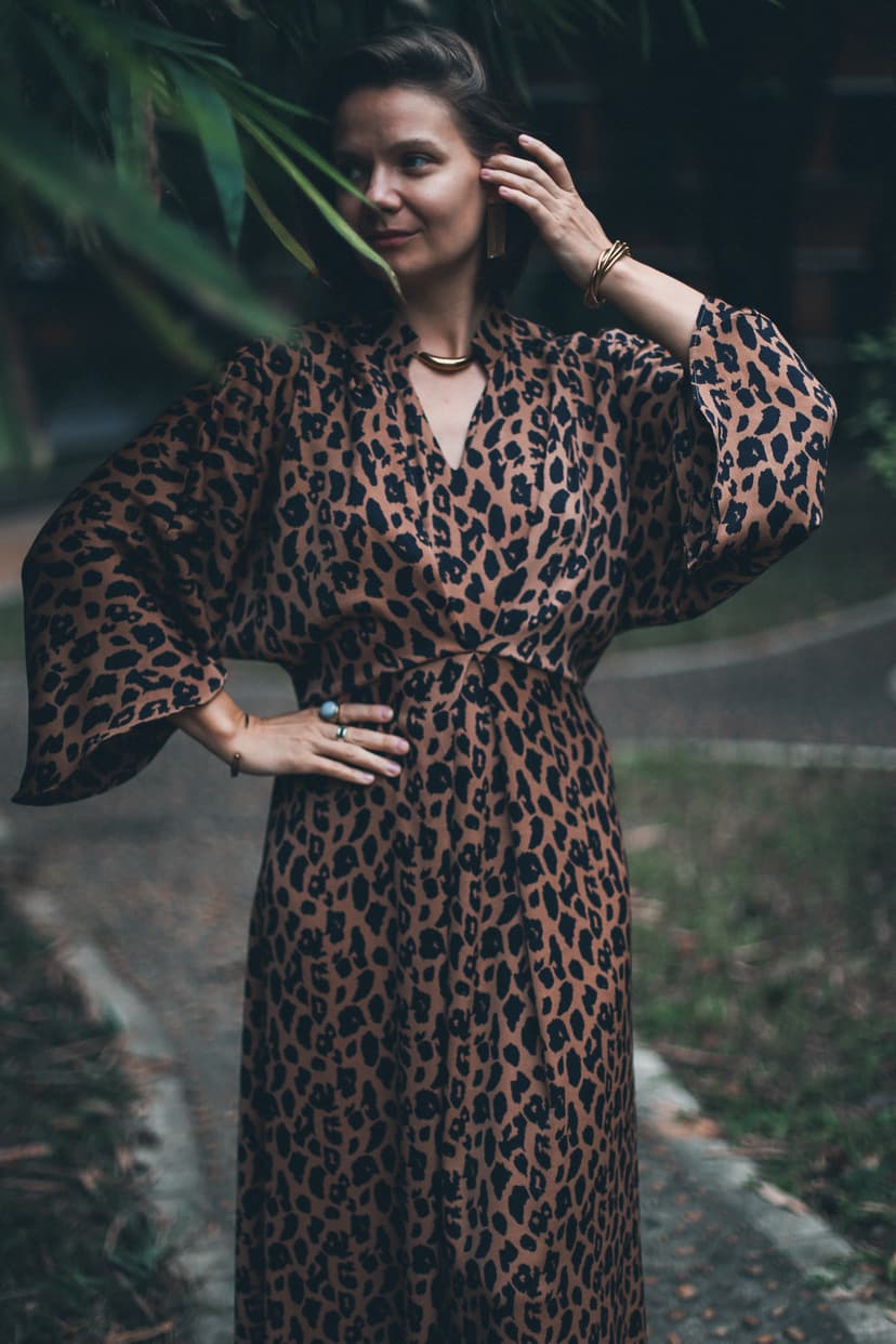 Платье Аригато из рифленный шелк