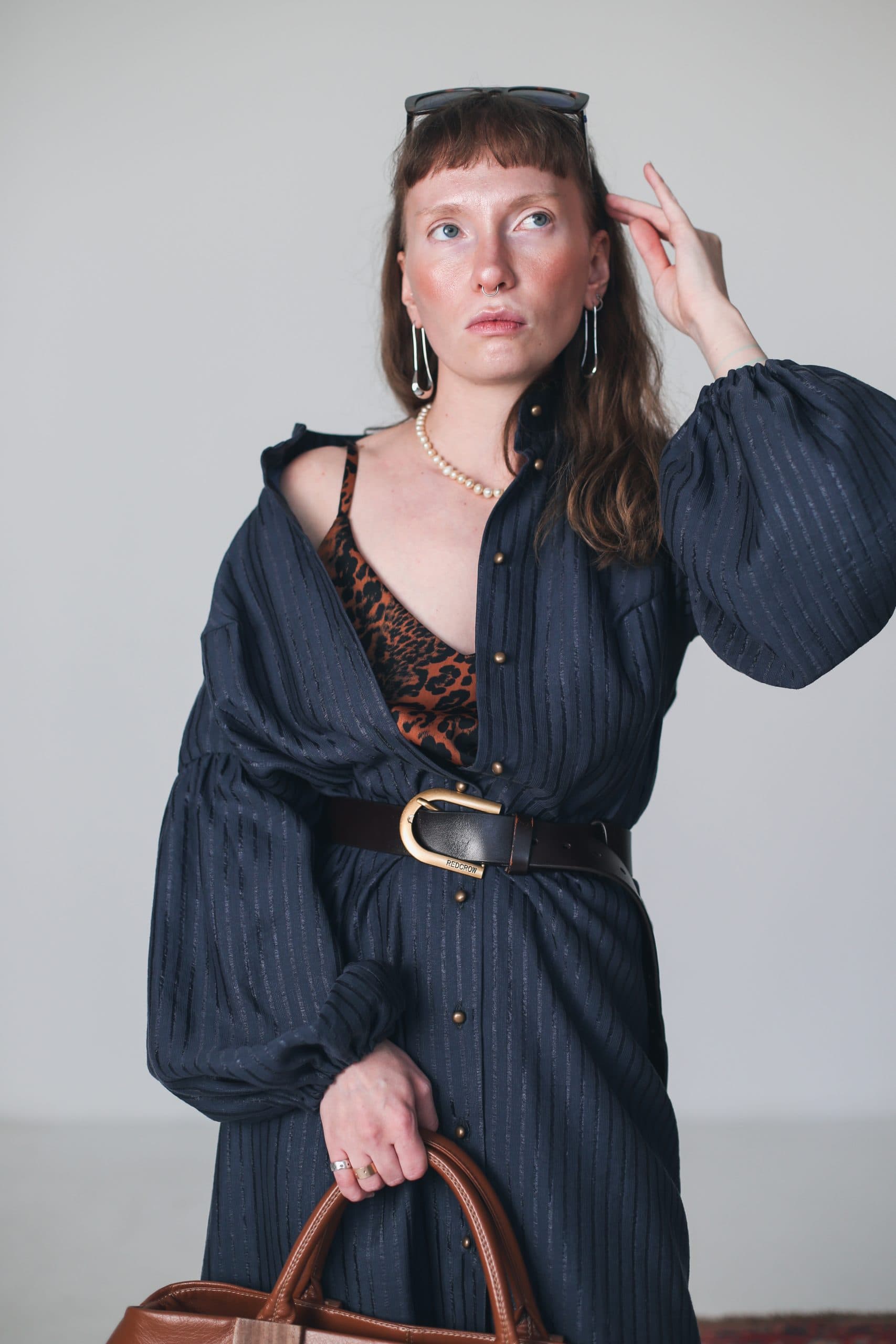 Платье Сури из тенсела в рельефную полоску